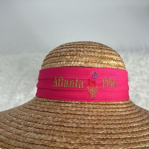 Vintage Atlanta Olympics Straw Hat New - Picture 2 of 13